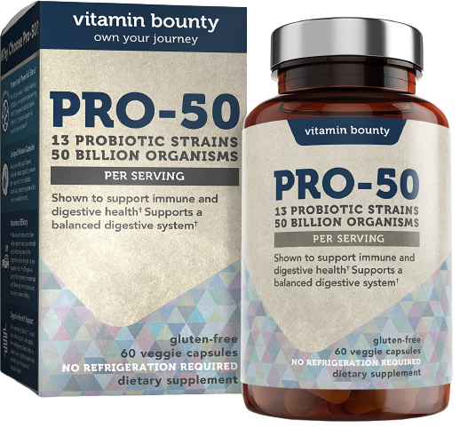 Vitamin Bounty Pro 50 Probiotics with 13 Probiotic Strains
