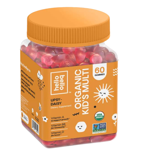 Hello Bello Organic Kid’s Multi Vitamin Gummy – 60ct (Pack of 4)